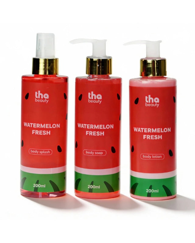 Combo Melancia: Body Splash + Loção Hidratante + Sabonete Líquido